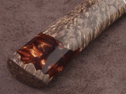 Якутский нож "Амга", сталь Х12МФ, рукоять стабилизированная карельская береза/акрил