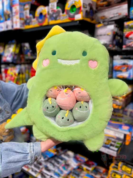 Мягкая игрушка подушка Pudding Пудинг Динозаврик 6 шт