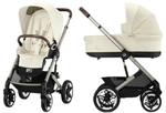 Коляска Cybex Talos S Lux TPE complete Aton S2 Ocean Blue 3 в 1 Seashell Beige с дождевиками