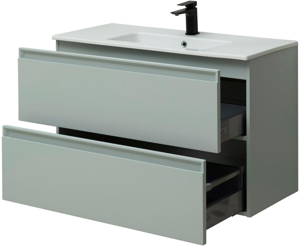 Тумба с раковиной Allen Brau Eclipse 1.E1003.PWM 100 рapyrus white matt
