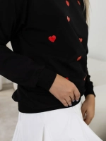 Лонгслив с сердечками