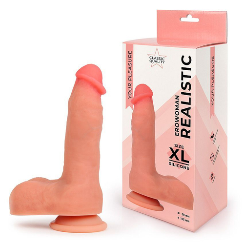 Фаллоимитатор Erowoman Realistic на присоске, 15,5 см