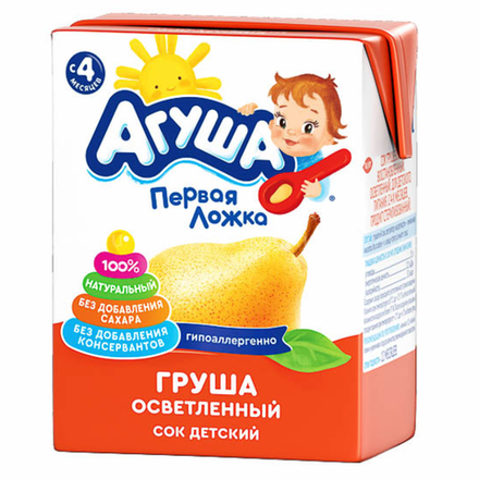 Сок детский осветленный Агуша Груша 200 мл