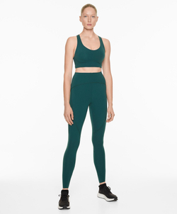 OYSHO Компрессионные легинсы Compressive Basic до щиколотки, длина 65 см, темно-зеленый