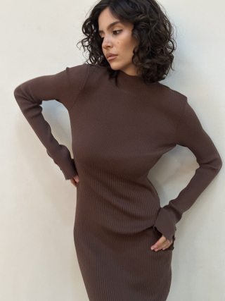 Платье DRESS, шоколадный