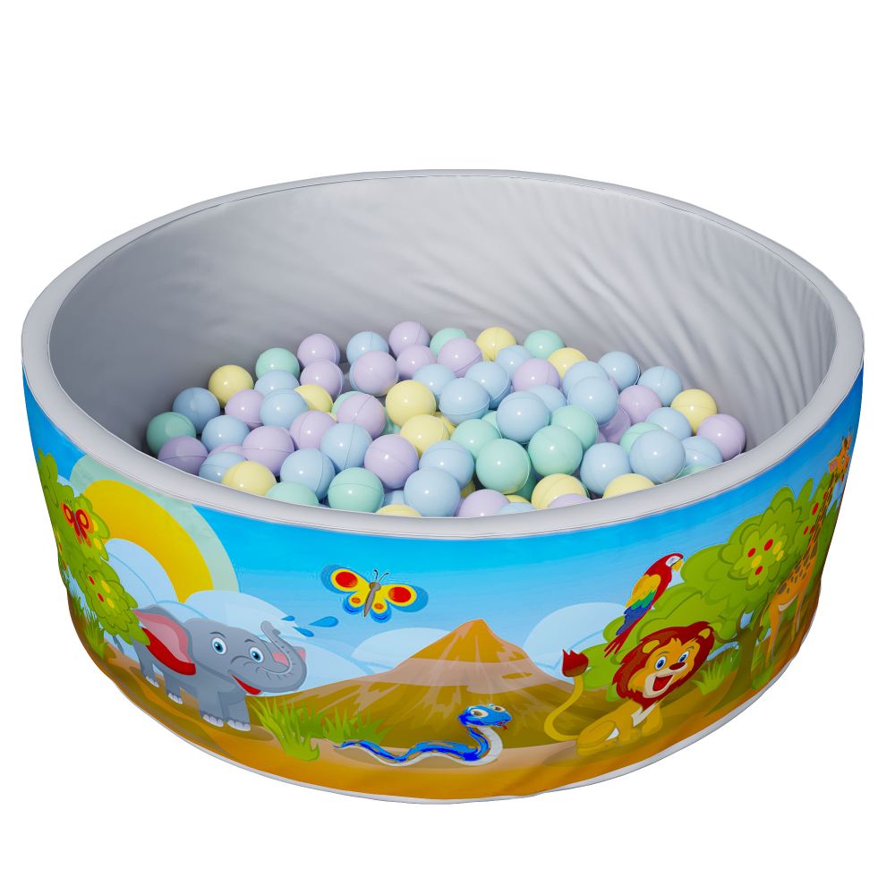 Сухой бассейн Romana Мир приключений "Сафари", 150 шариков (Зефир микс)