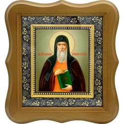 Варлаам Печерский, преподобный игумен. Икона на холсте.