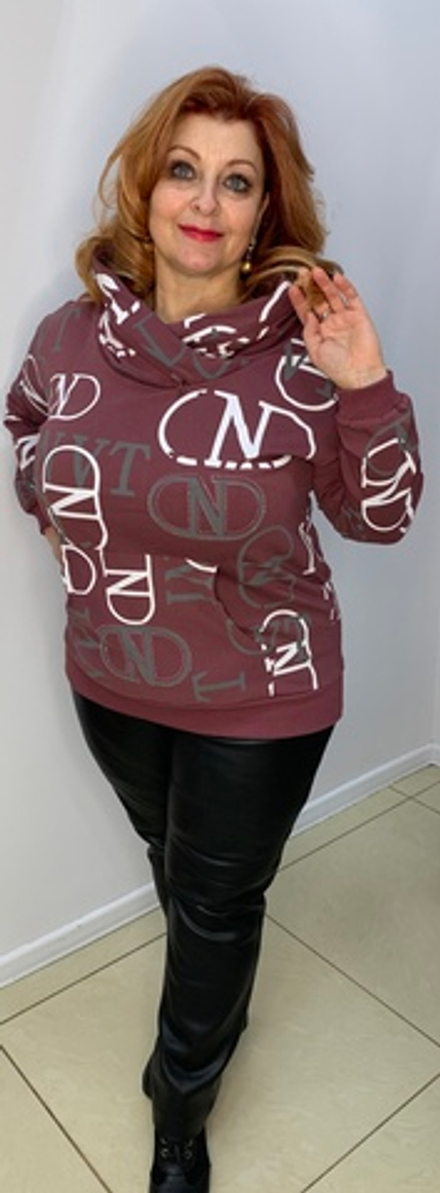 Худи-туника с двойным капюшоном на молнии