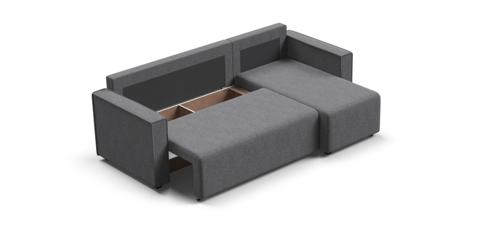 Угловой диван Норд лайт рогожка Мальмо серый