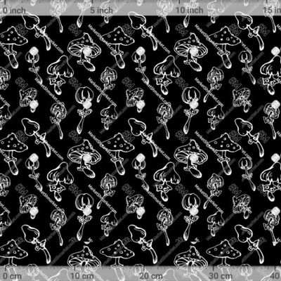 Мухоморчики на черном by Sveta Filimonova 698 DPI