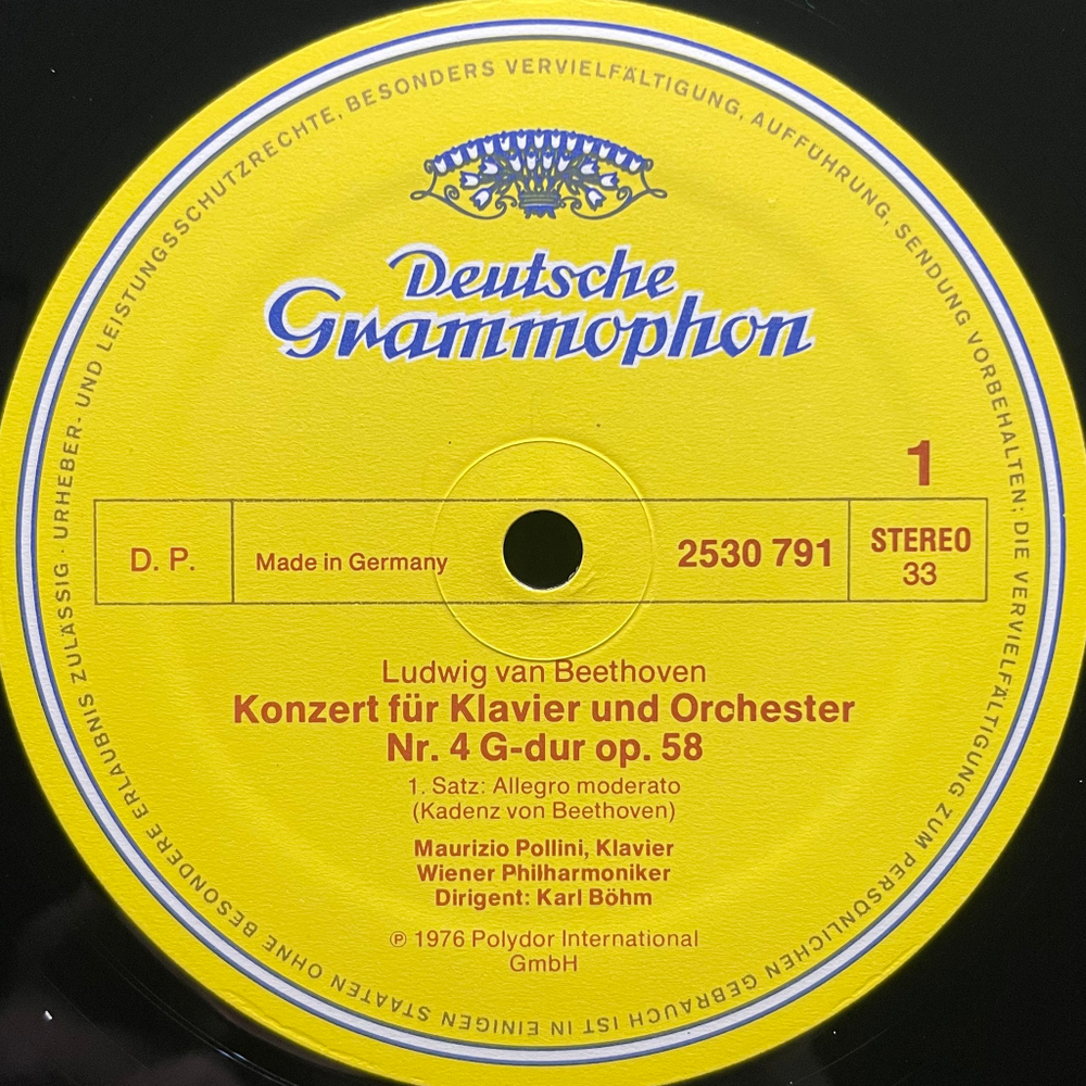 Бетховен - Концерт для фортепифано № 4 (Германия 1976г.)