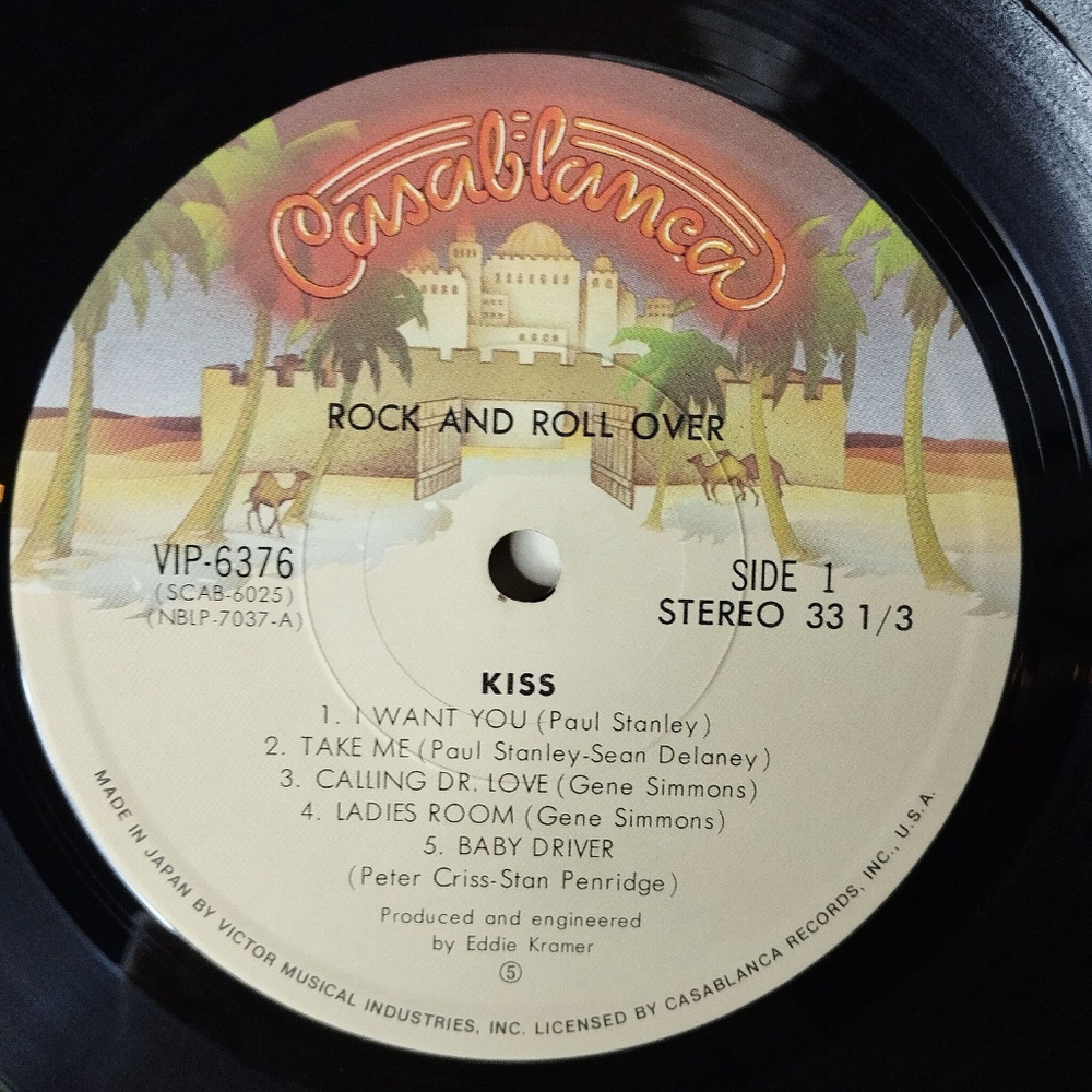 Винтажная виниловая пластинка LP Kiss Rock And Roll Over (Japan 1976) (No Obi) Mr. Speed