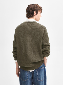 Massimo Dutti Свитер из 100% кашемира, зеленоватый