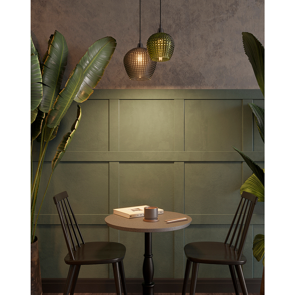 Светильник подвесной каскадный aurora, D40 см, зеленый/серый