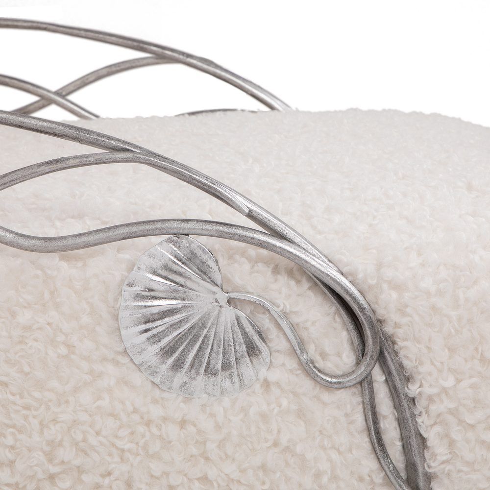 Кресло Нимфея Молоко Античное серебро