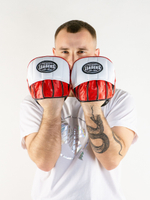 Лапы тренерские LEADERS TACTICAL (кожа, черный/белый/красный)