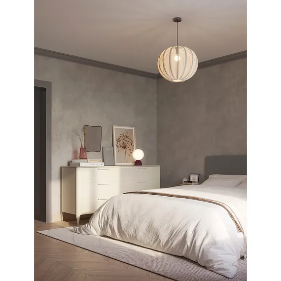 Светильник подвесной texture rib, D48 см, бежевый