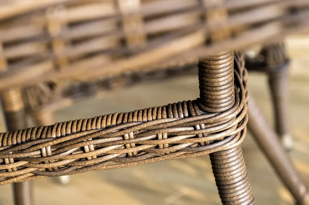 "Сицилия" обеденная группа плетеная, цвет коричневый