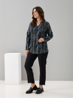 Блузка БЛ-22/черный-разноцветныйпиксель