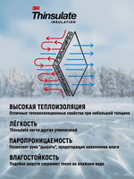 Перчатки флисовые с откидным верхом Goodbrand Fishing/Hunting, артикул 201, цвет Черный