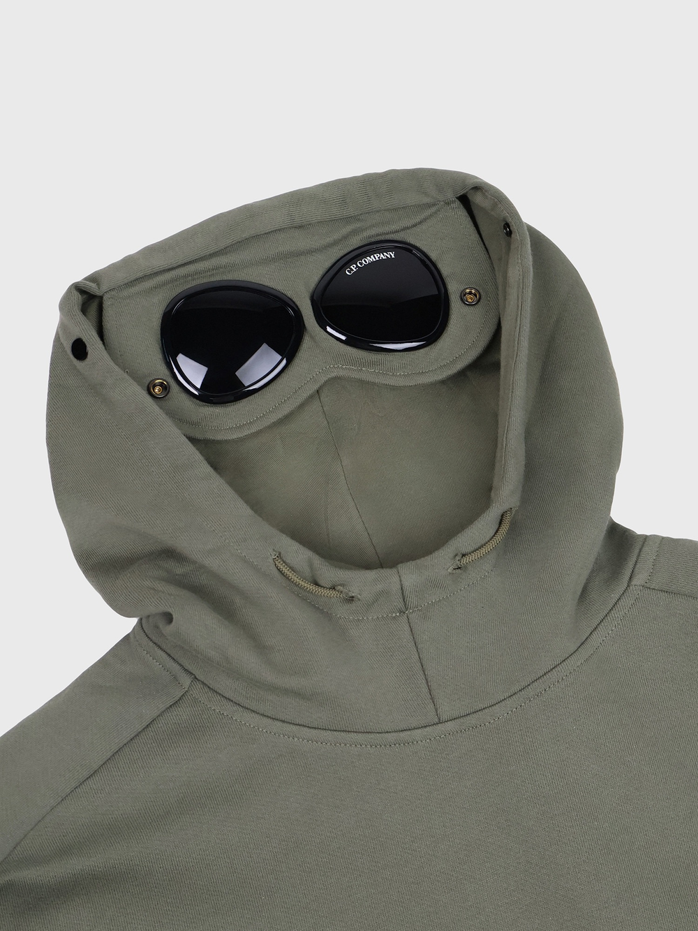 Худи C.P. Company Diagonal Raised Goggle Bronze Green