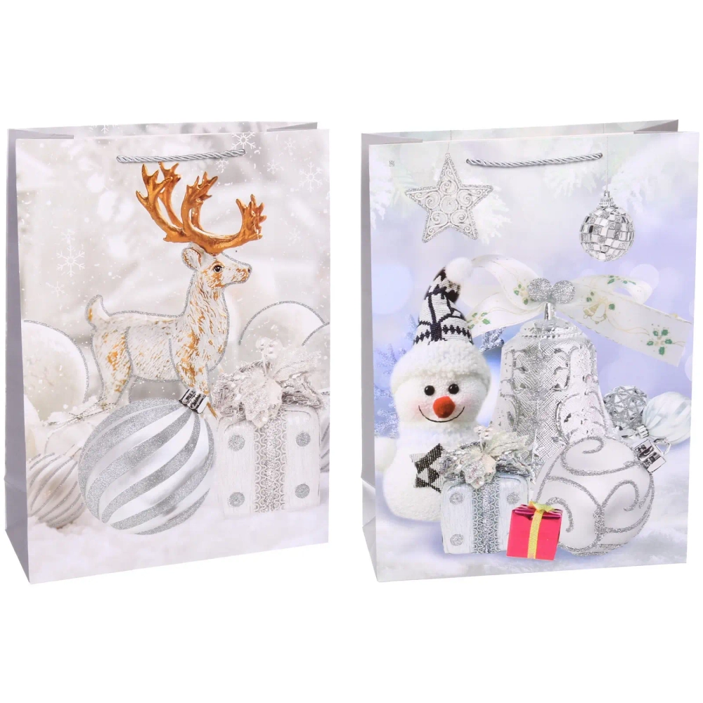 Пакет подарочный «Серебряная сказка» 41.5*32*12 см, микс
