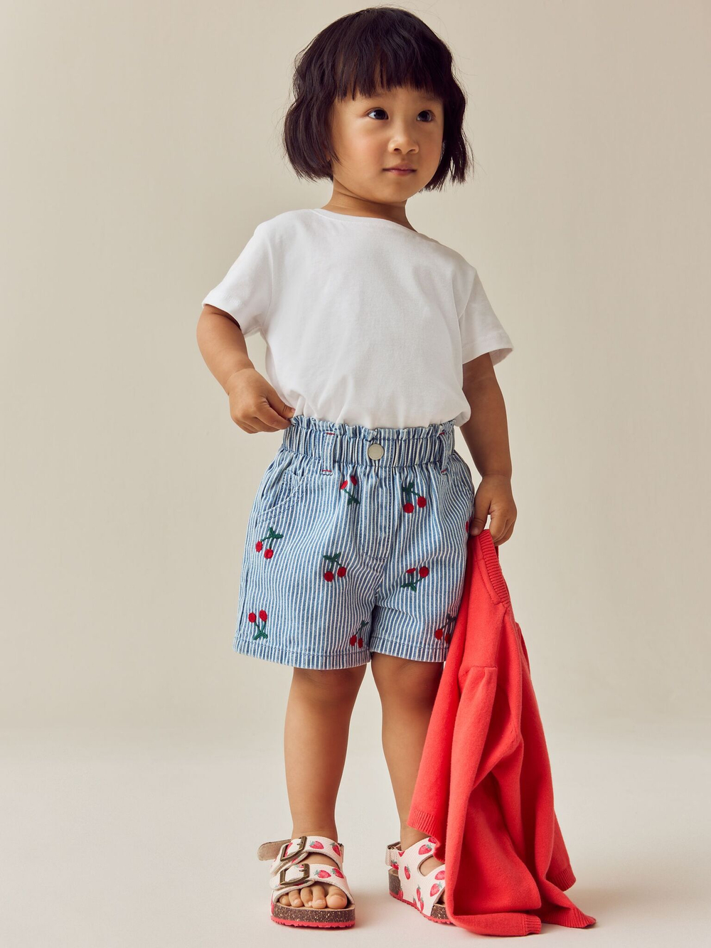 Шорты джинсовые с вышивкой для девочки Next E29-079, Синий