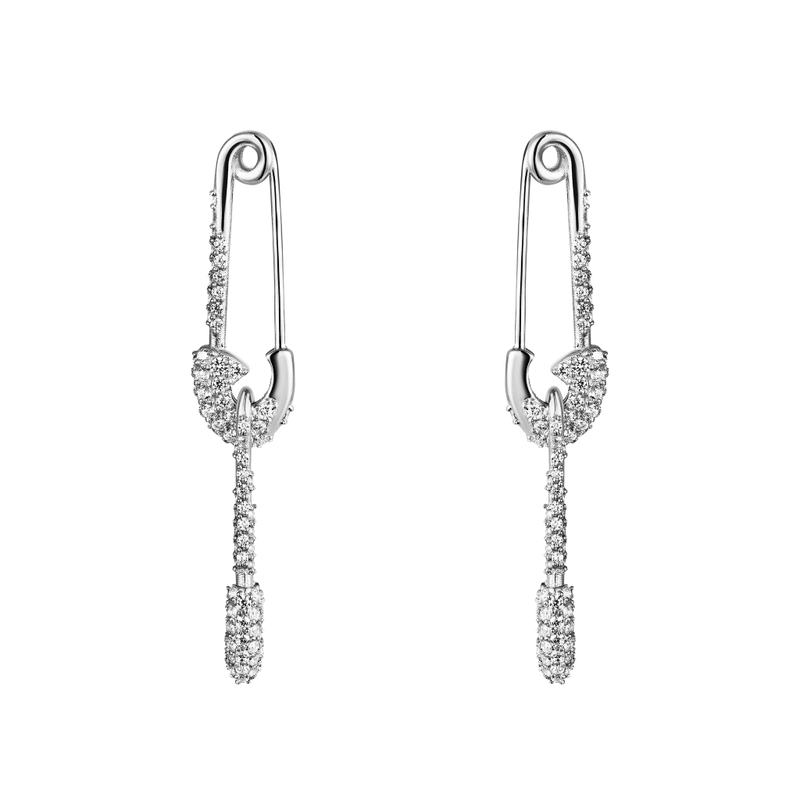 Серьги Сцепленные Булавки – Серебро