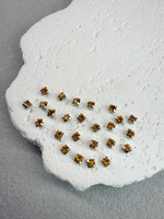 Шатоны 3 мм, Топаз в серебре, 25 шт