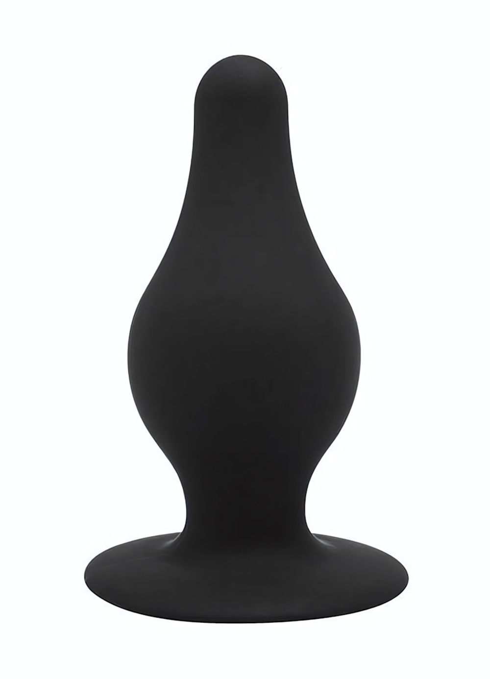 Черный анальный стимулятор DUAL DENSITY PLEASURE PLUG L - 10,2 см. (Цвет: черный)