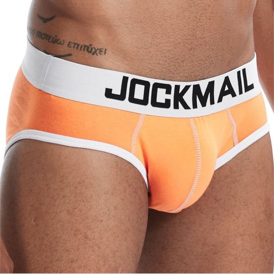 Мужские трусы брифы оранжевые JOCKMAIL JM2032-21