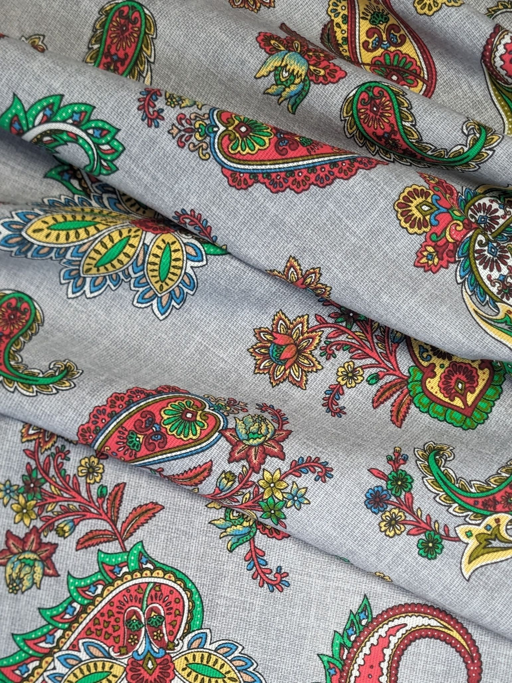 150х530 см. Ткань рогожка, "Пейсли", 100% хлопок, Плотность: 160, Ширина: 150 см