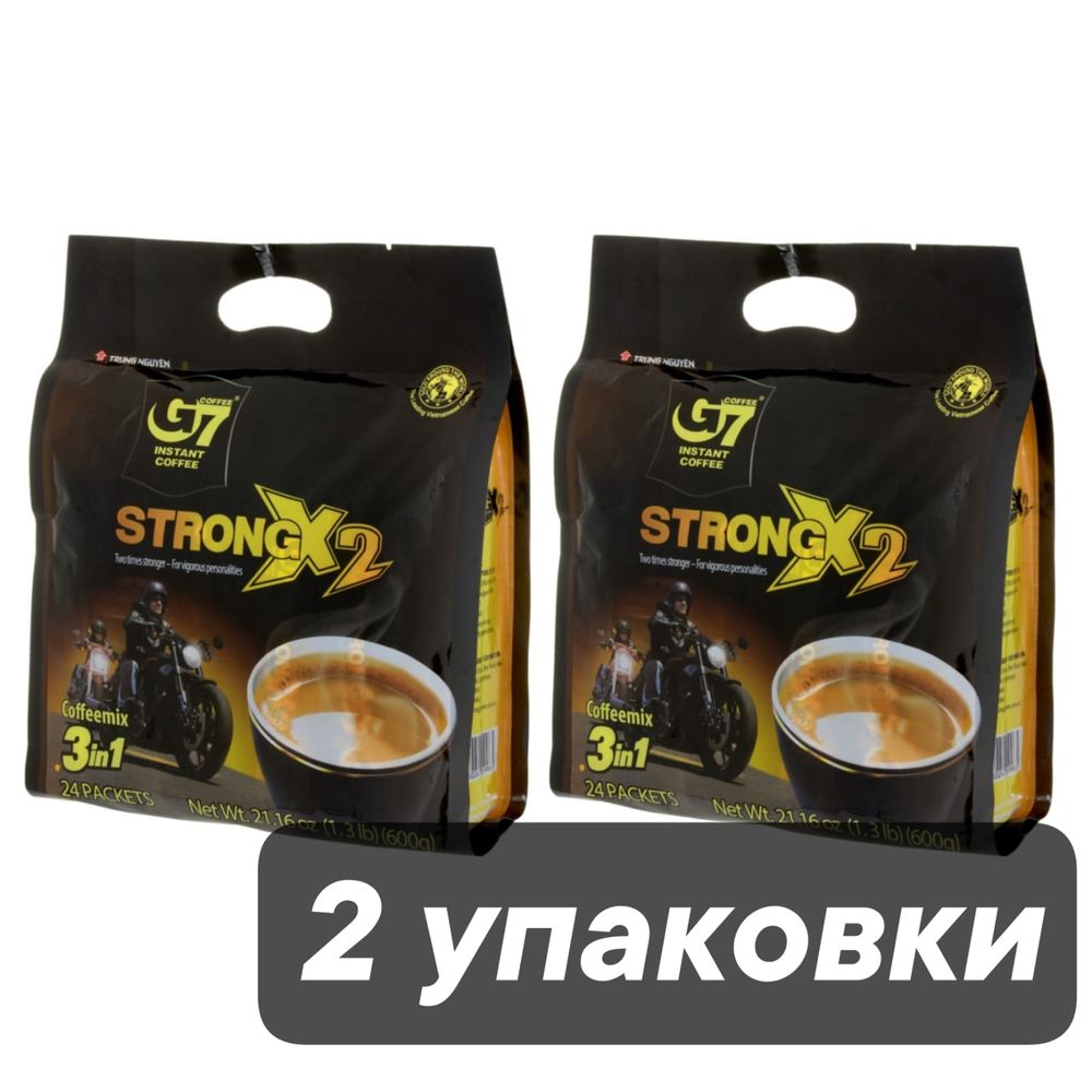 Растворимый кофе Trung Nguyen G7 3 в 1 Strong X2 24 пак x 2 уп