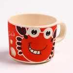 4591120 Набор детской бамбуковой посуды «Крабик»,тарелка, миска, кружка, приборы, 5 предметов