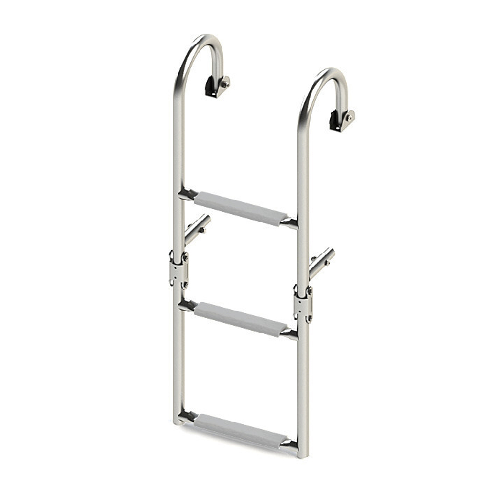 Трап складной с горизонтальным креплением, 3 серых ступени (ширина 270 мм.) (10269462)