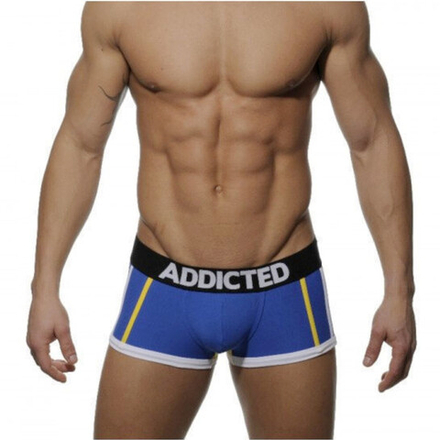 Мужские трусы боксеры синие с желтым Addicted Boxer