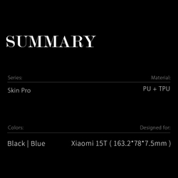 Чехол книжка из PU кожи черного цвета от Dux Ducis для Xiaomi 15T, серия Skin Pro Series Case