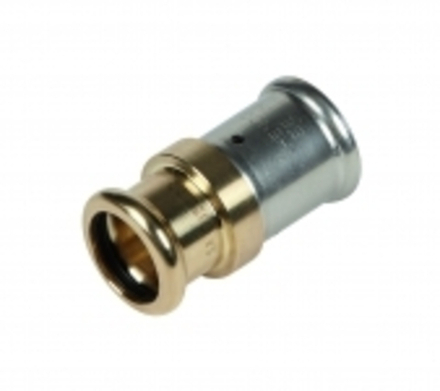 Адаптер, HENCO(ХЕНКО) латунь пресс (металлопластик) - пресс медь, V, M и SA-профиль, 20x22Cu