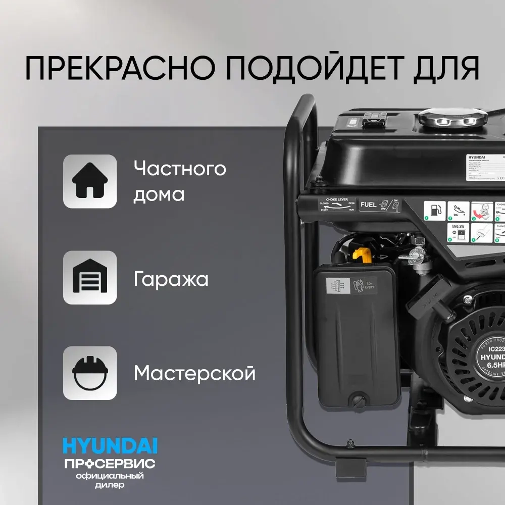 Генератор бензиновый инверторный Hyundai HHY 4050Si 3,8 кВт