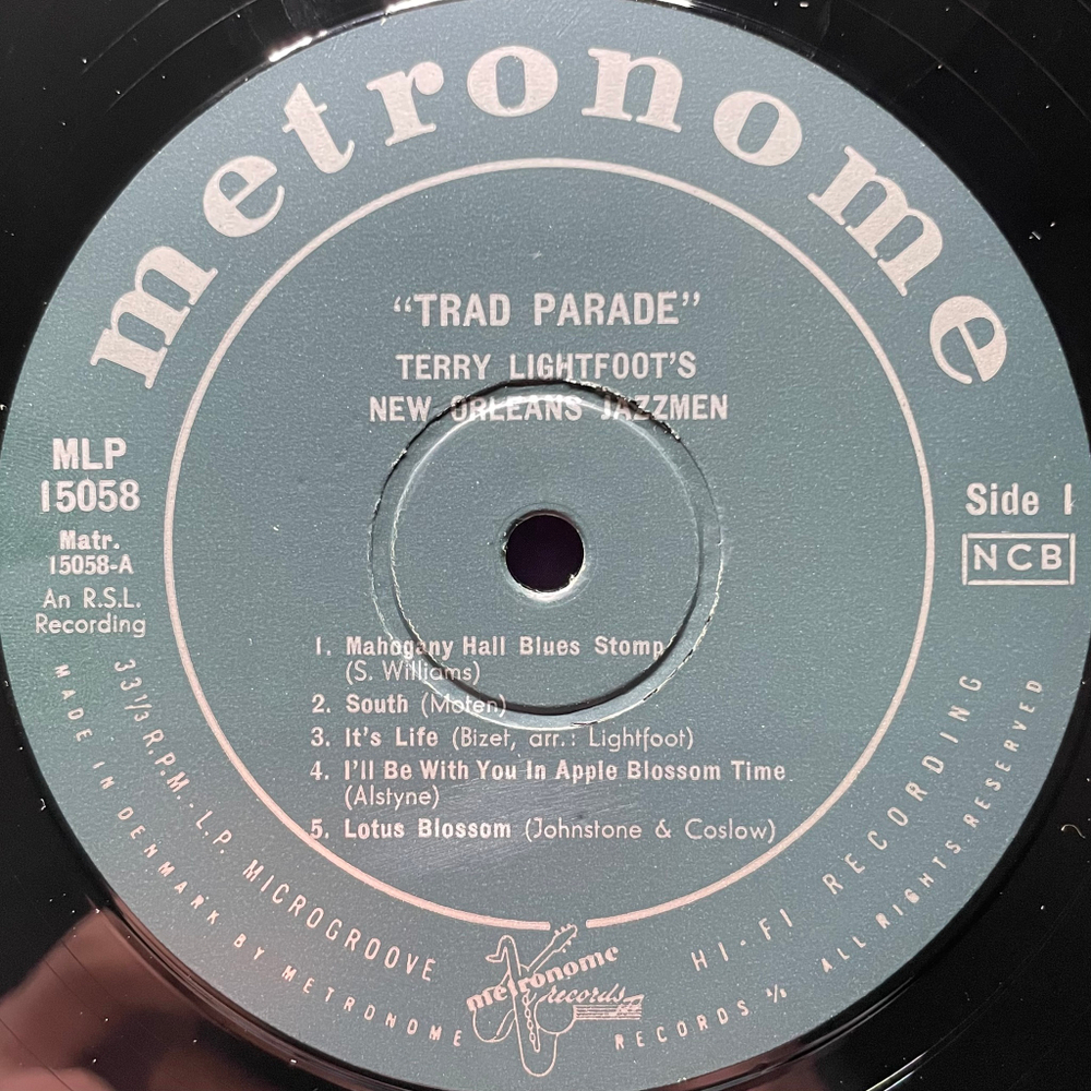 Terry Lightfoot And His New Orleans Jazzmen ‎– Trad Parade (Дания 1960г.)