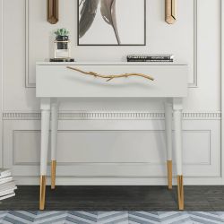 Консоль Арт Колор matte Стайл Голд Белый опал матовый