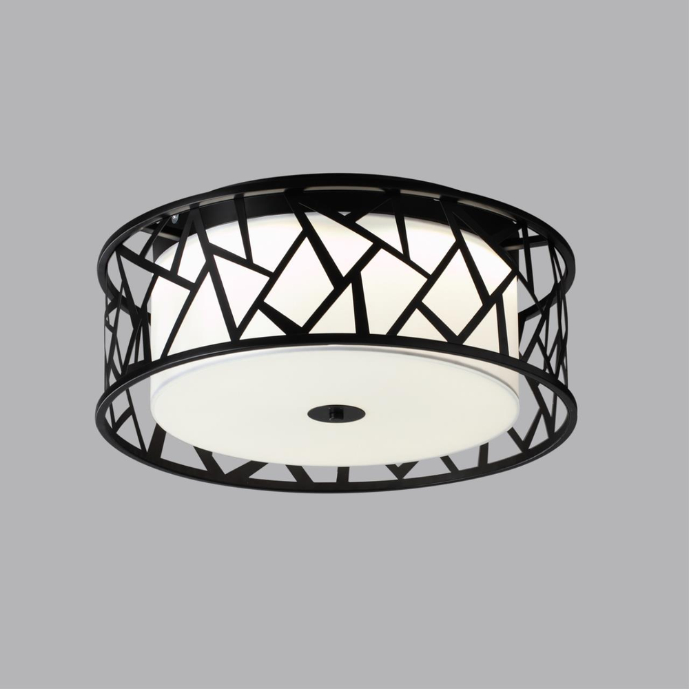 7700/40L AVRA LED SN 596 Светильник металл/ткань/стекло/белый/черный LED 40Вт 3000-6000K D500 IP20 пульт ДУ FABIANA
