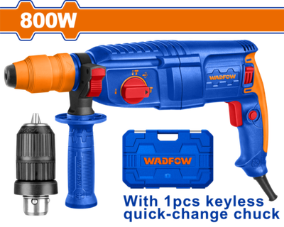 Перфоратор SDS-plus 800 Вт, 2.5 Дж (4) WADFOW WRH1D26-2