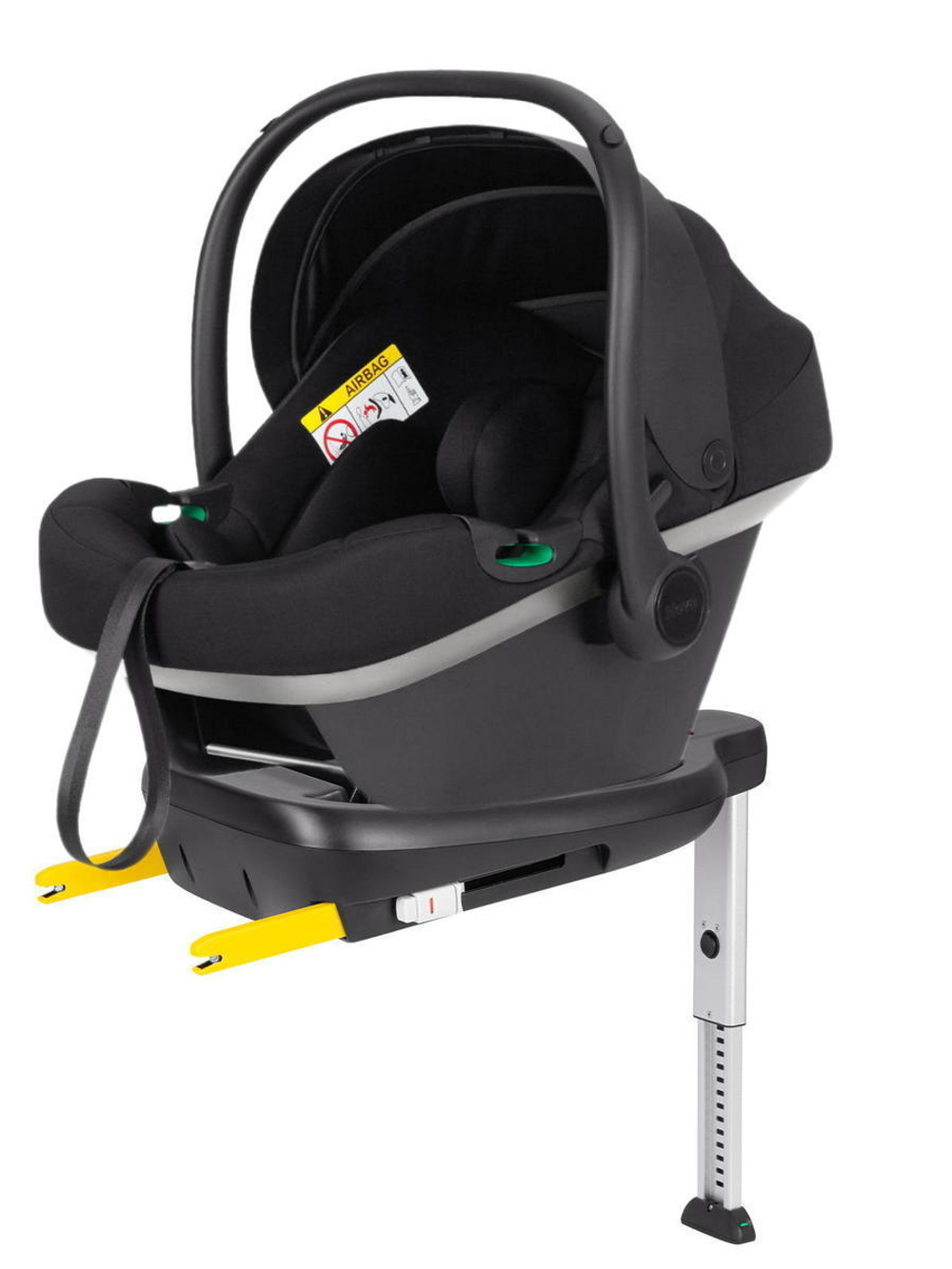Коляска Carrello Alfa CRL-6522 2025 Nova DK791 Grey Line с базой Isofix 3 в 1 Meadow Green