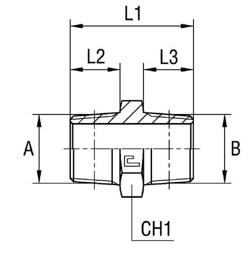 Соединение P BSPT 1/8&quot; BSPT 1/4&quot; нерж.