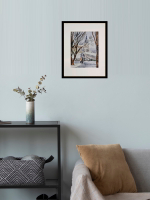 Картина авторская акварельная в паспарту 21х30 см на стену для интерьера "Прогулки по Пскову"