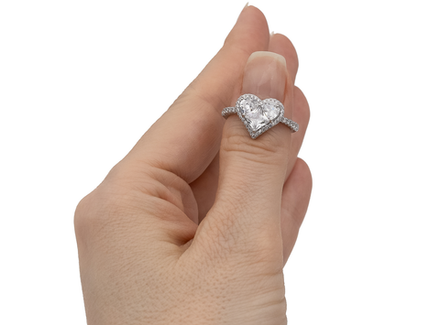 Кольцо "Сердце. Crystal" 12мм