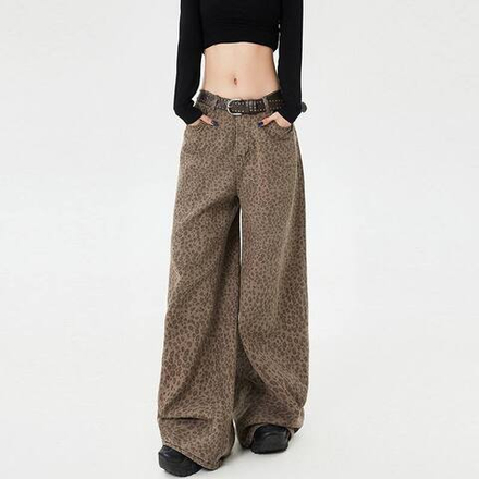 Джинсы леопардовые широкие. NEW COLLECTION!