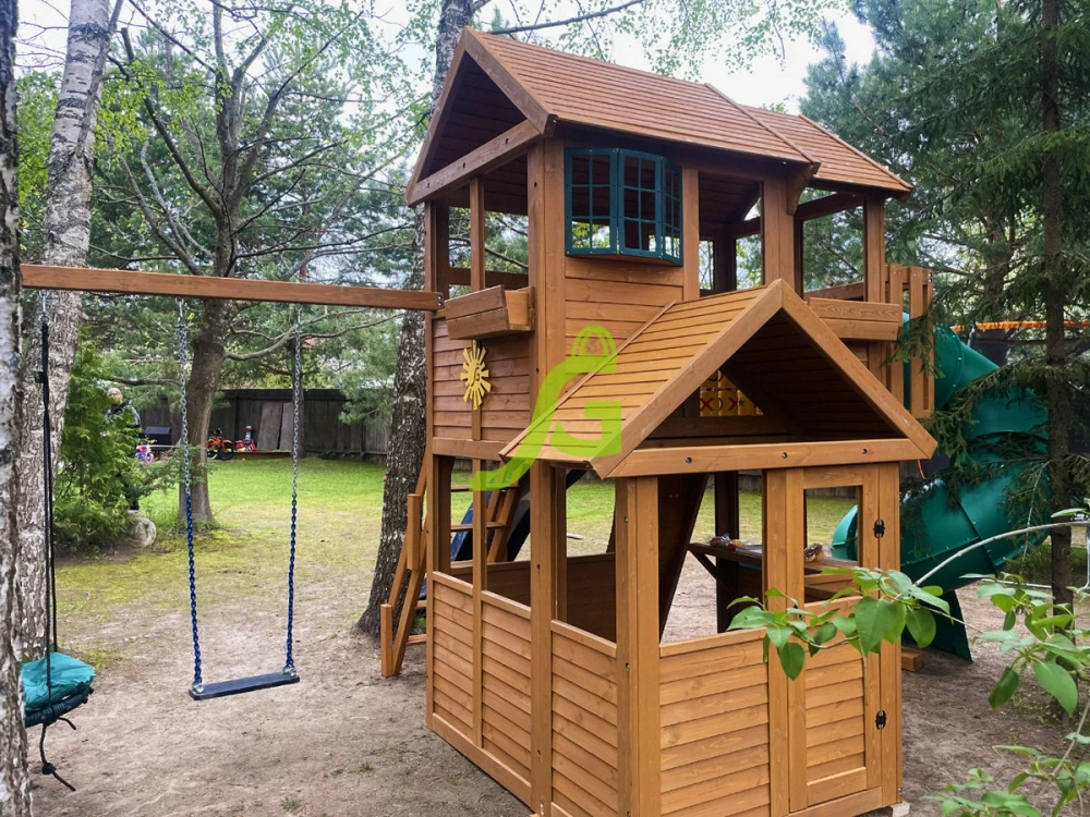 Детская площадка Клубный домик 3 с трубой