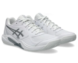 Женские Кроссовки теннисные Asics Gel-Dedicate 9 Clay - white/pure silver